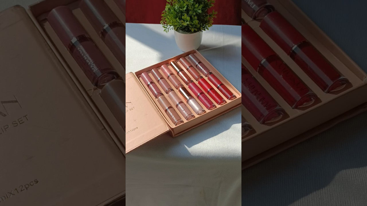 HANDAIYAN 12-Color Matte Liquid Lipstick Set 
